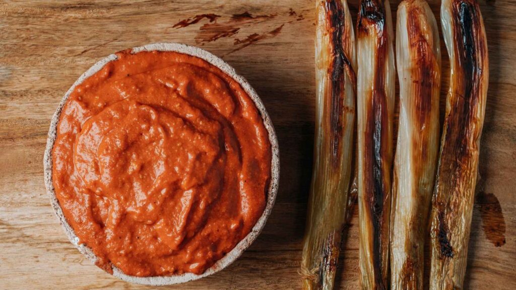 Calçots with Romesco