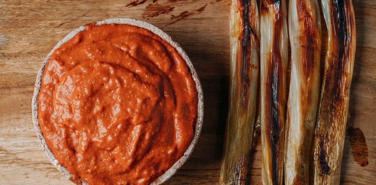 Calçots with Romesco